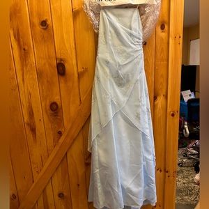 Jump apparel dress size 7/8 light blue with silver accent